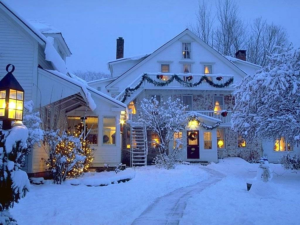 Christmas Wall christmas winter scenes wallpaper image 1024x768