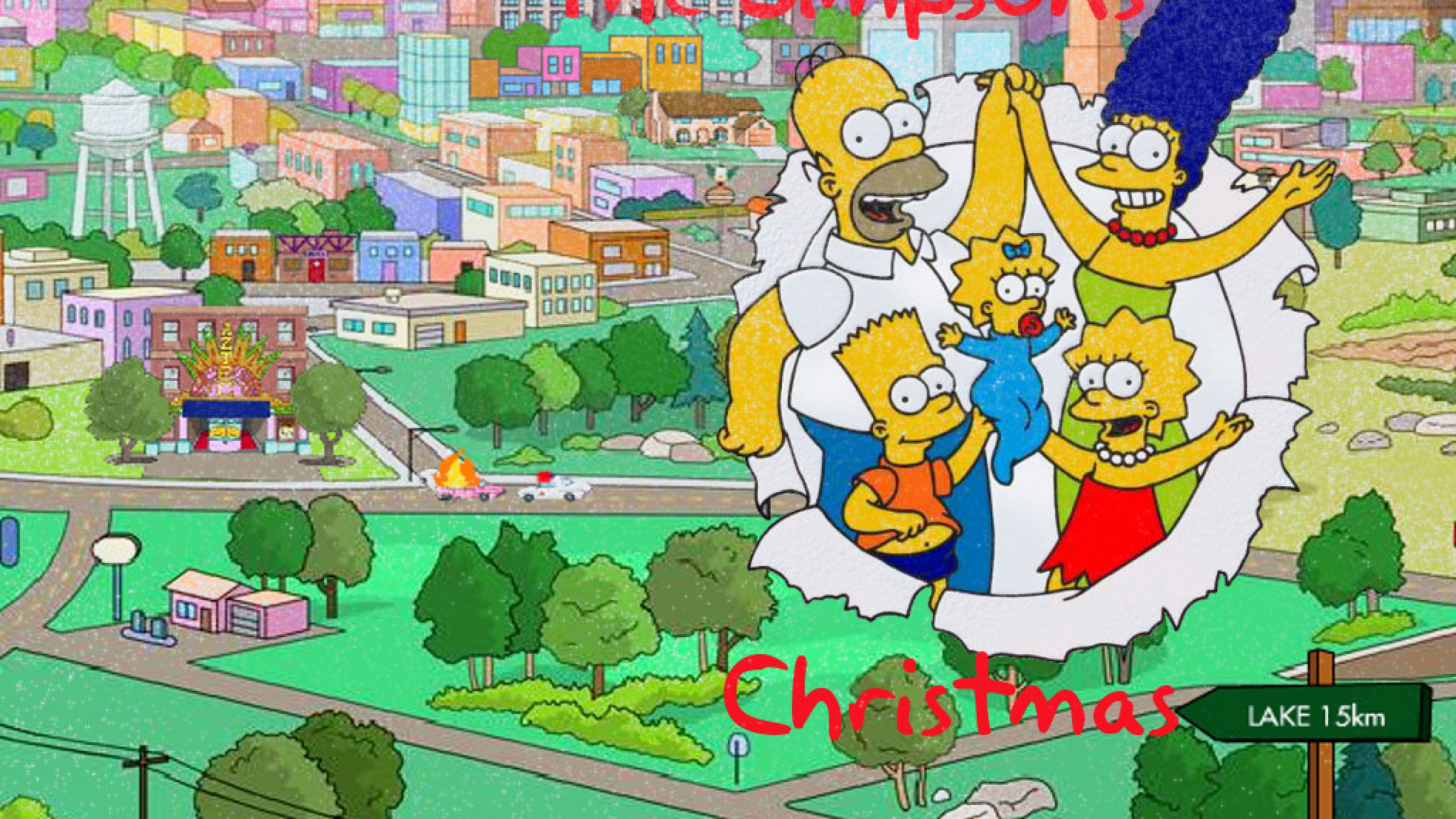 Wallpaper Christmas Simpsons   1607719 2560x1440