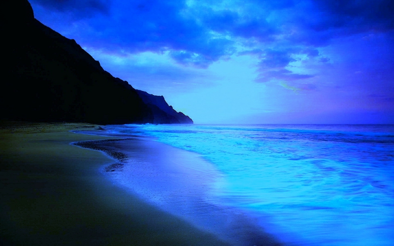 beach blue sky beach at night Nature Beaches HD Desktop Wallpaper 800x500