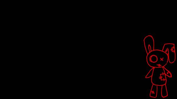 Figure rabbit wound funny black red desktop wallpapers 1920x1080 600x337