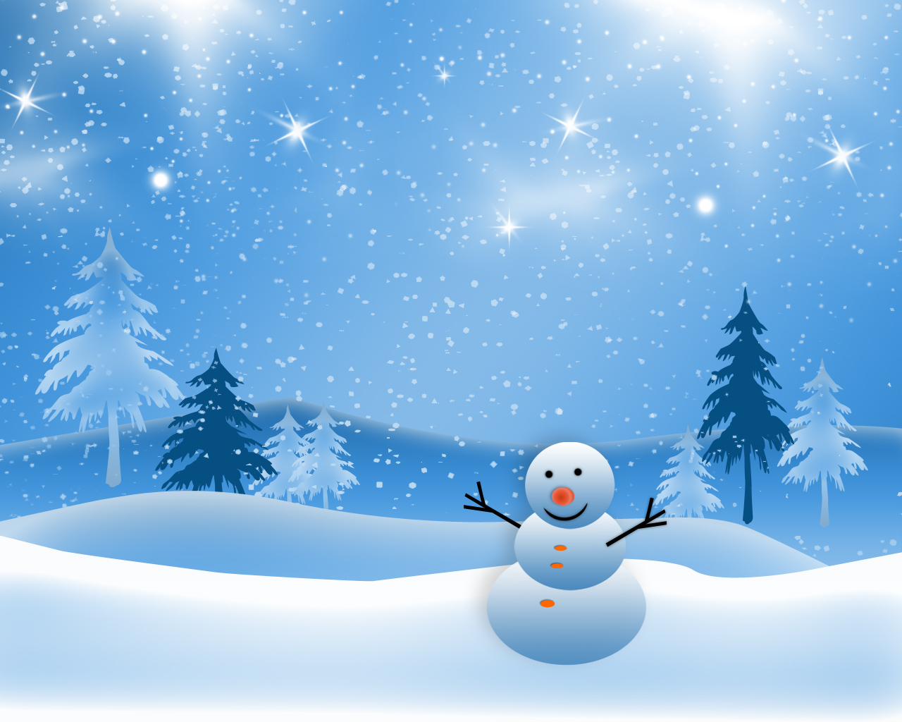 Cute Winter Backgrounds 1280x1024