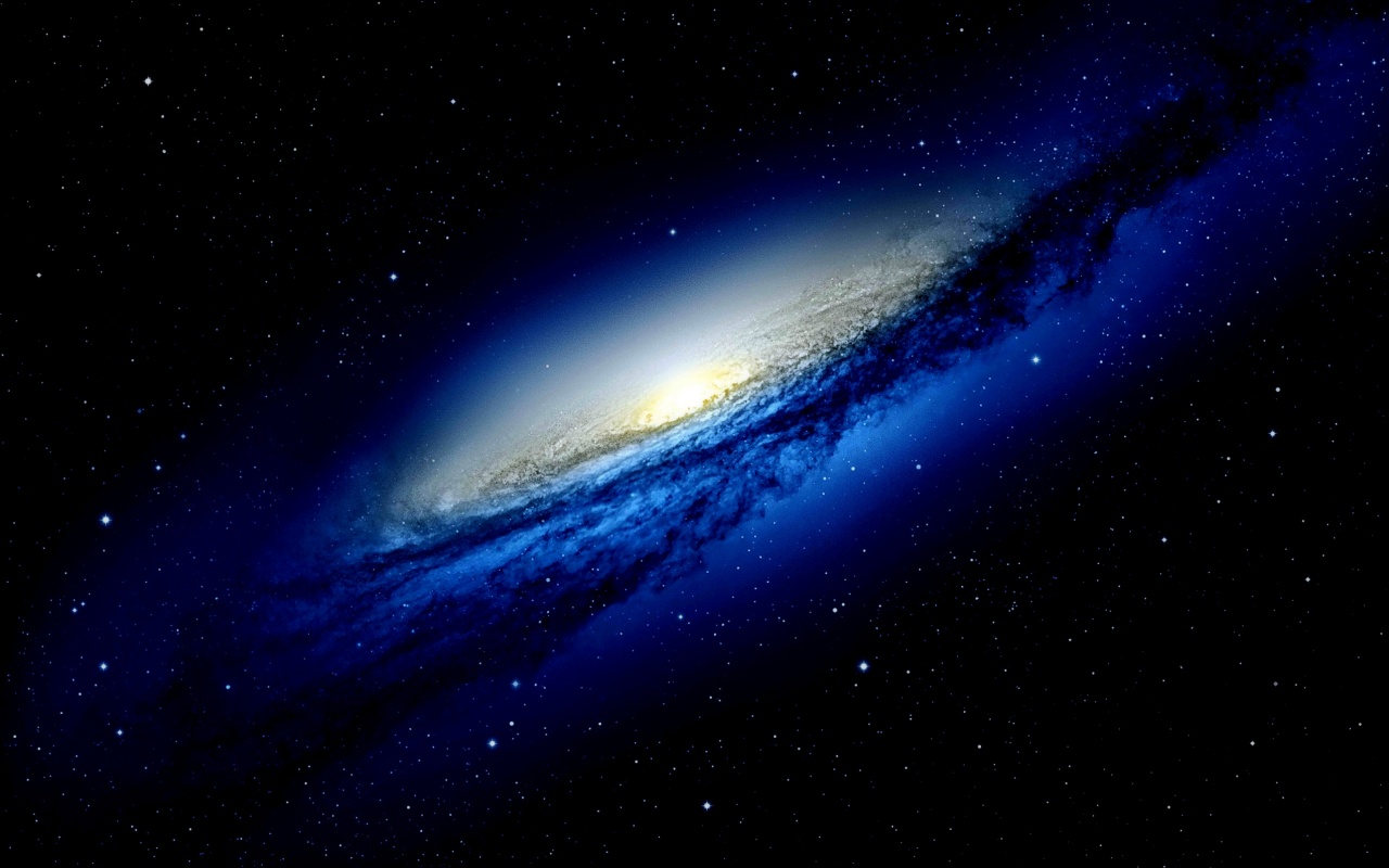 Blue Galaxy In Dark Space Wallpapers   1280x800   209193 1280x800