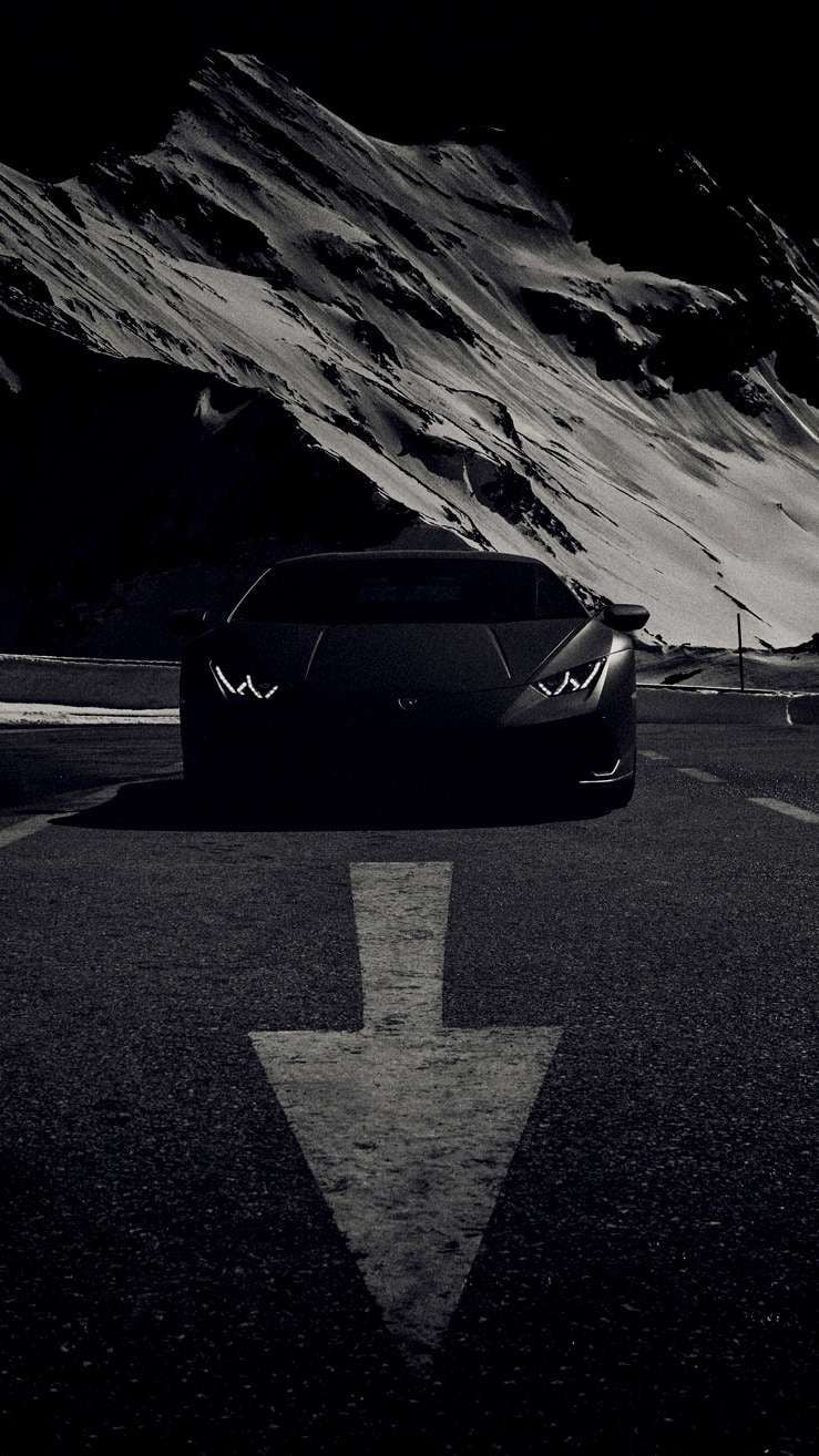 Lamborghini matt black iPhone Wallpaper Black car wallpaper Bmw