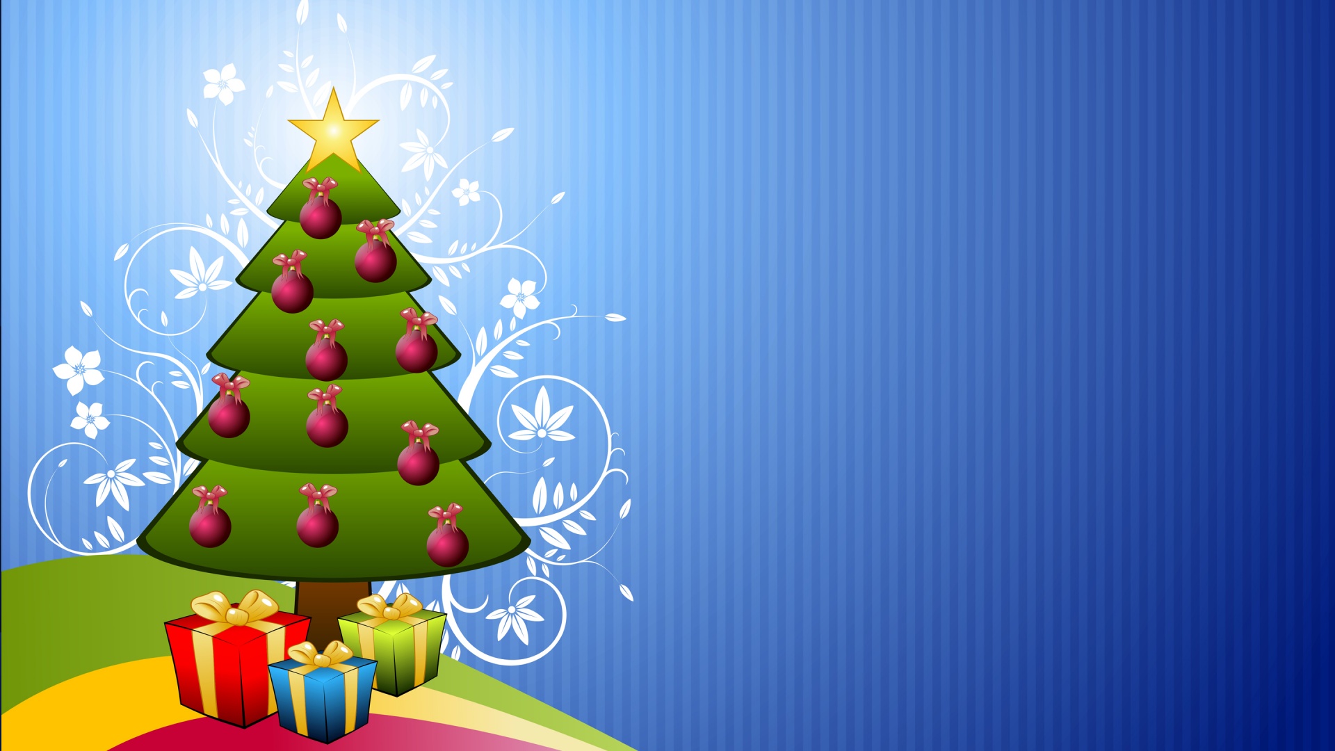 2015 Christmas tree background   wallpapers images 1920x1080