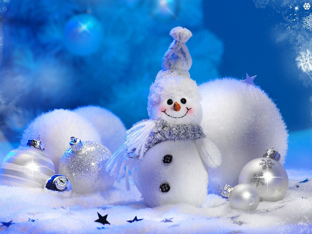 size 1024x768 desktop wallpaper of cute christmas snowman 1024x768