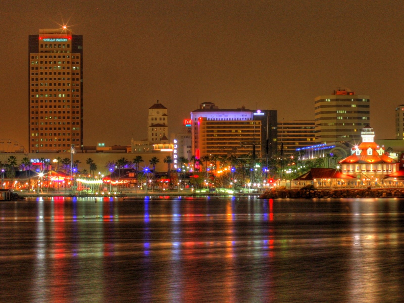 Long Beach at night 1600x1200 wallpaper download page 631435 1600x1200