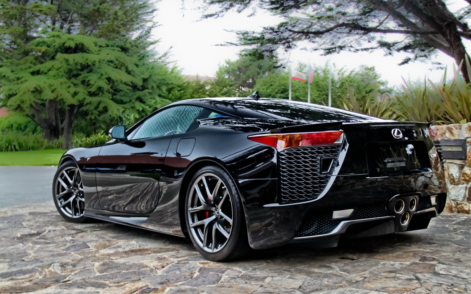 Black Lexus LFA Supercar Wallpaper   HD 1600x1000