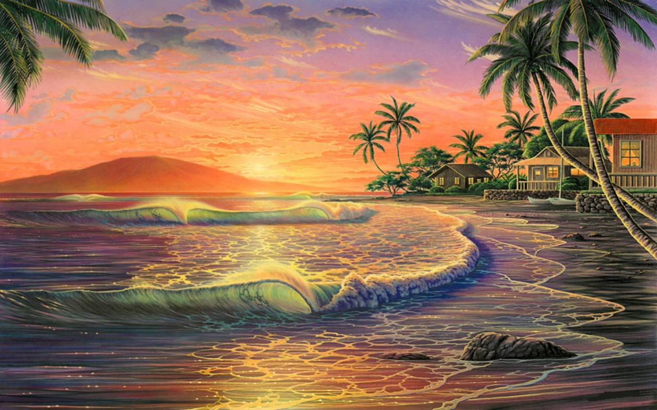 HAWAIIAN SUNSET wallpaper   ForWallpapercom 1280x800