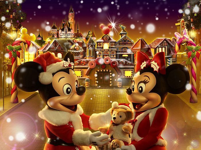 Disney Mickey Mouse Christmas Cartoon Wallpaper 700x525