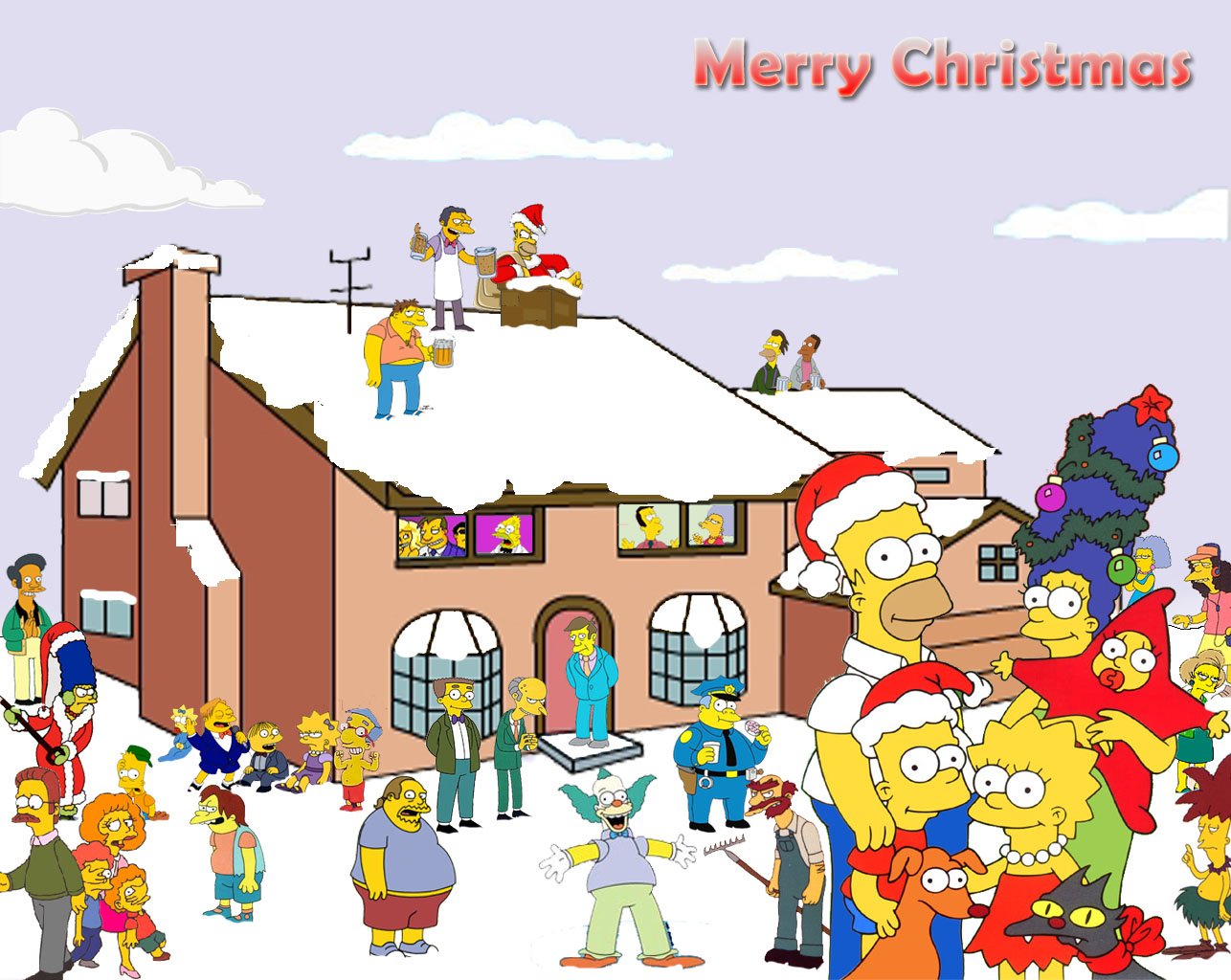 The simpsons wallpapers christmas   Socialphy 1286x1024