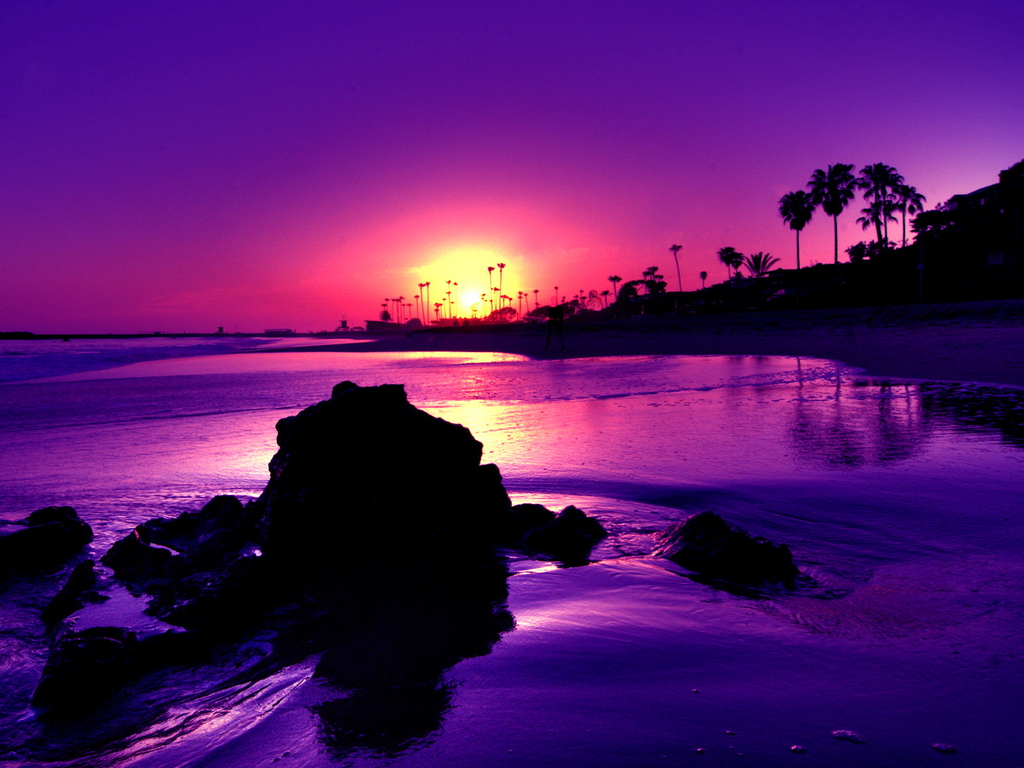 Purple sunset Wallpapers Stocks 1024x768