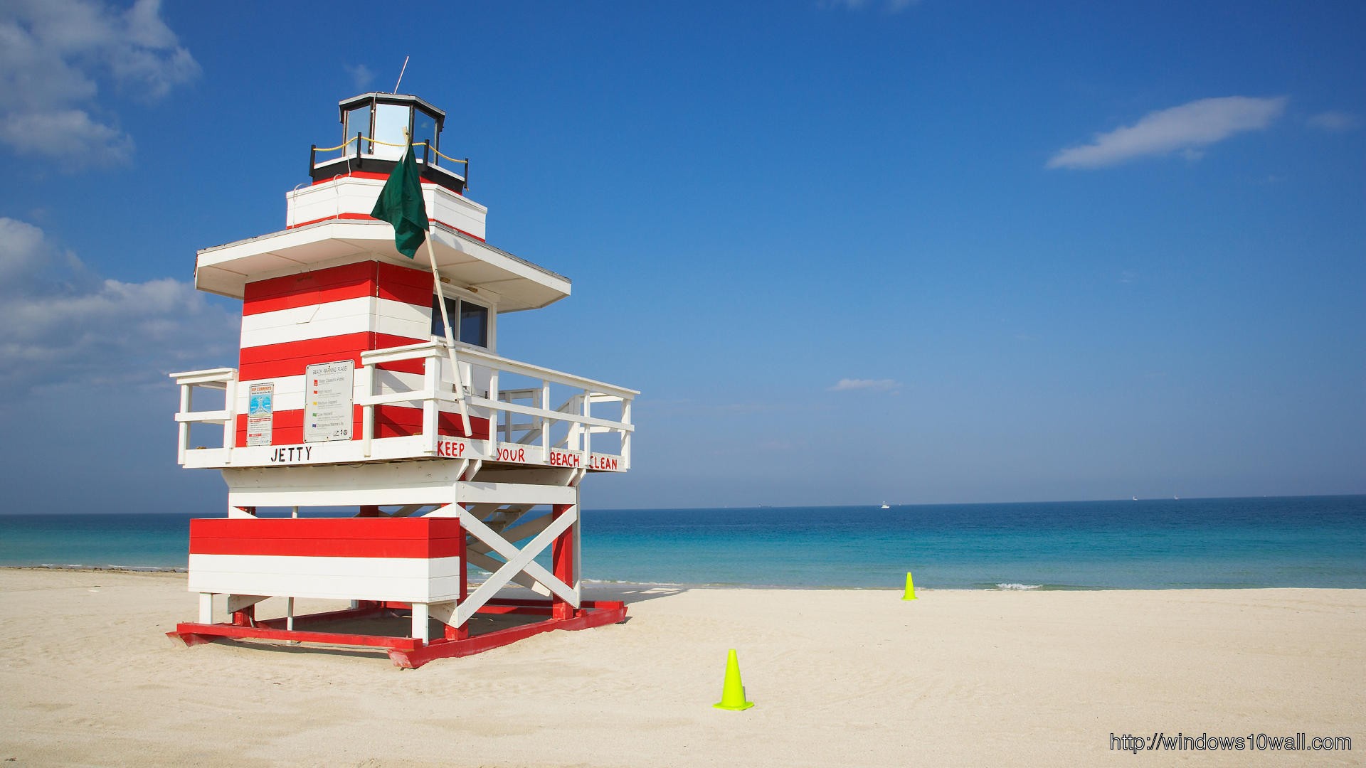 Miami Beach Side View Travel Wallpaper windows 10 Wallpapers 1920x1080