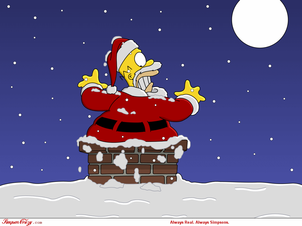 Simpsons Christmas wallpapers Simpsons Crazy 1024x768