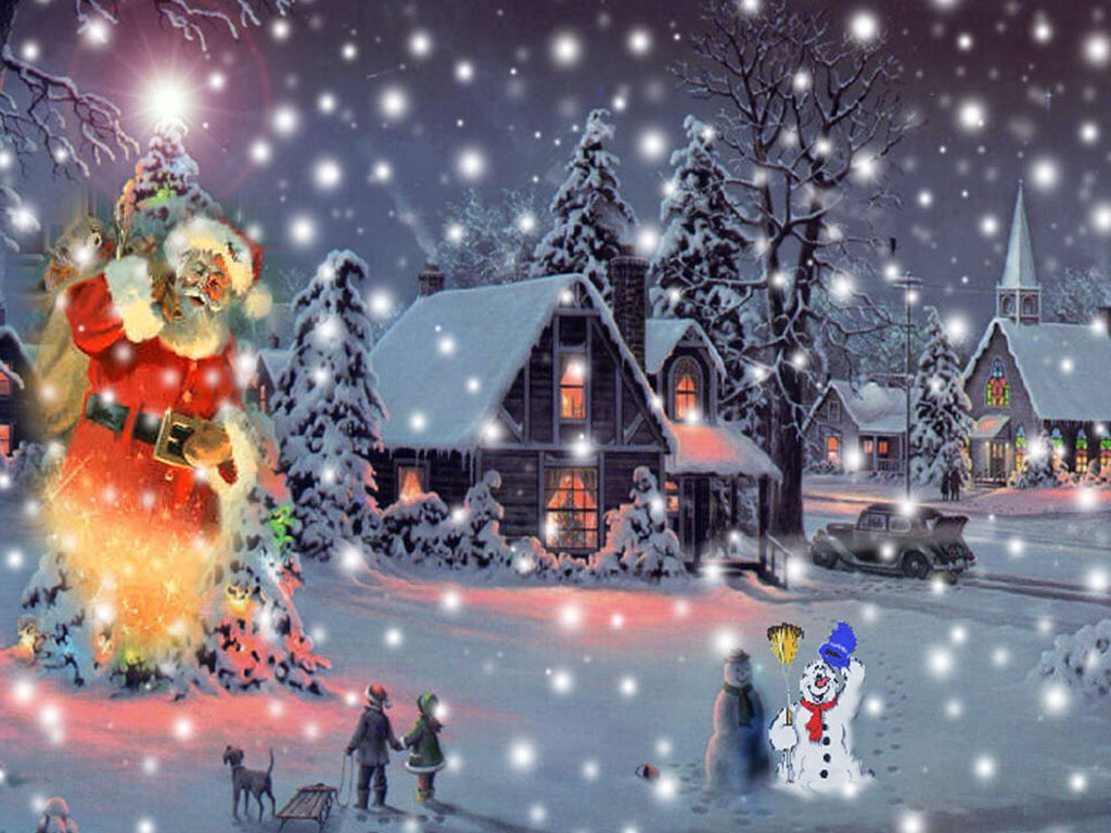 Animated Christmas Wallpapers For Desktop Images 1024x768