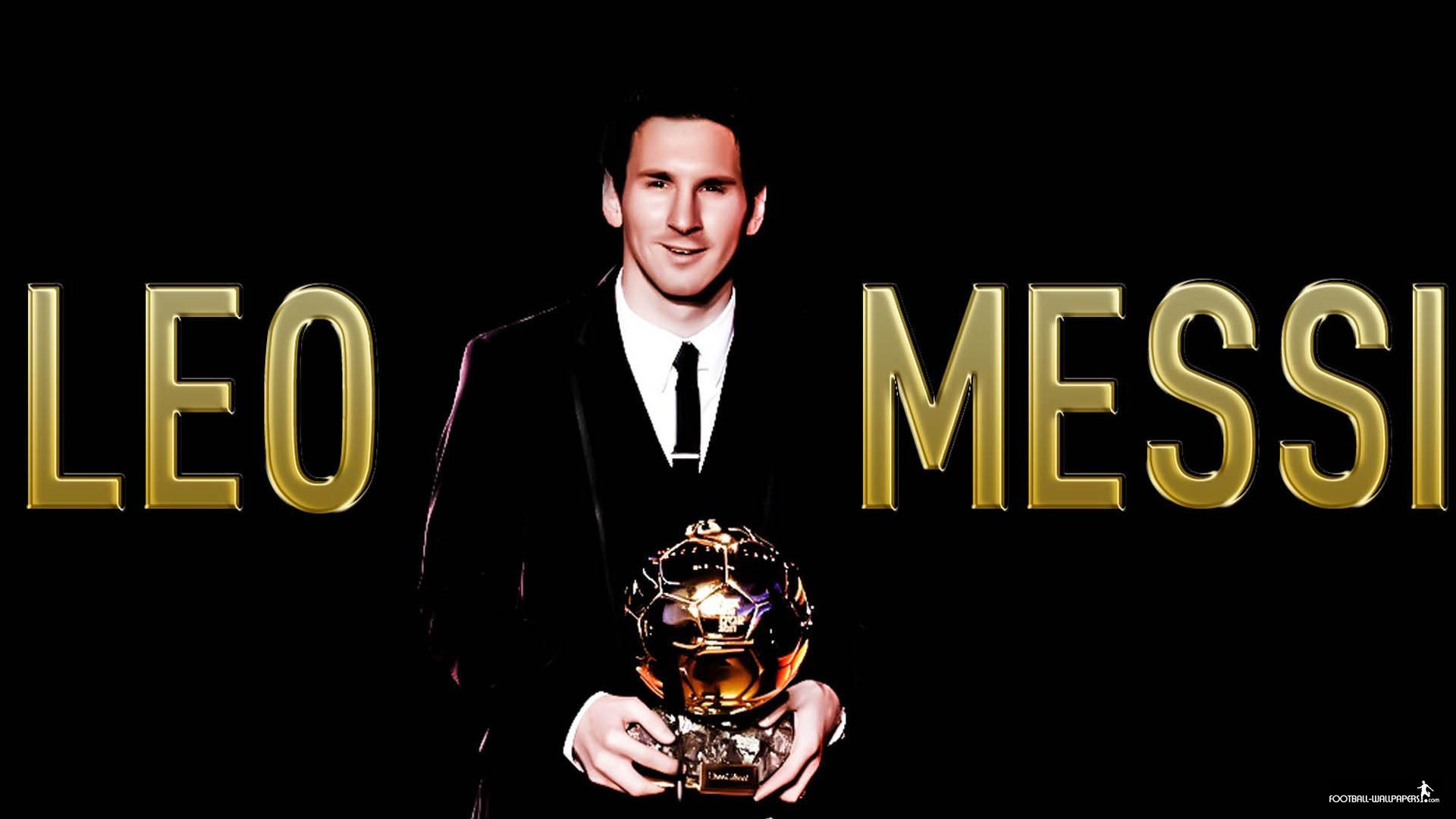 Messi With The Ballon D Or Wallpapers Players Teams 1920x1080