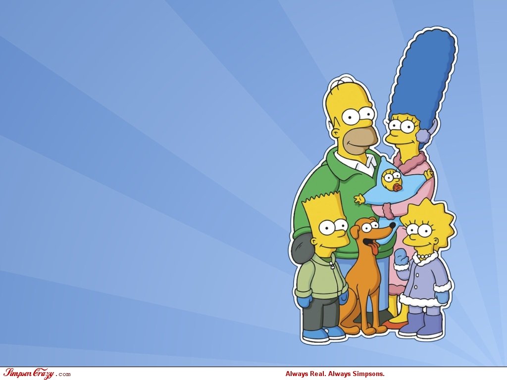 Simpsons Christmas Wallpaper 1024x768