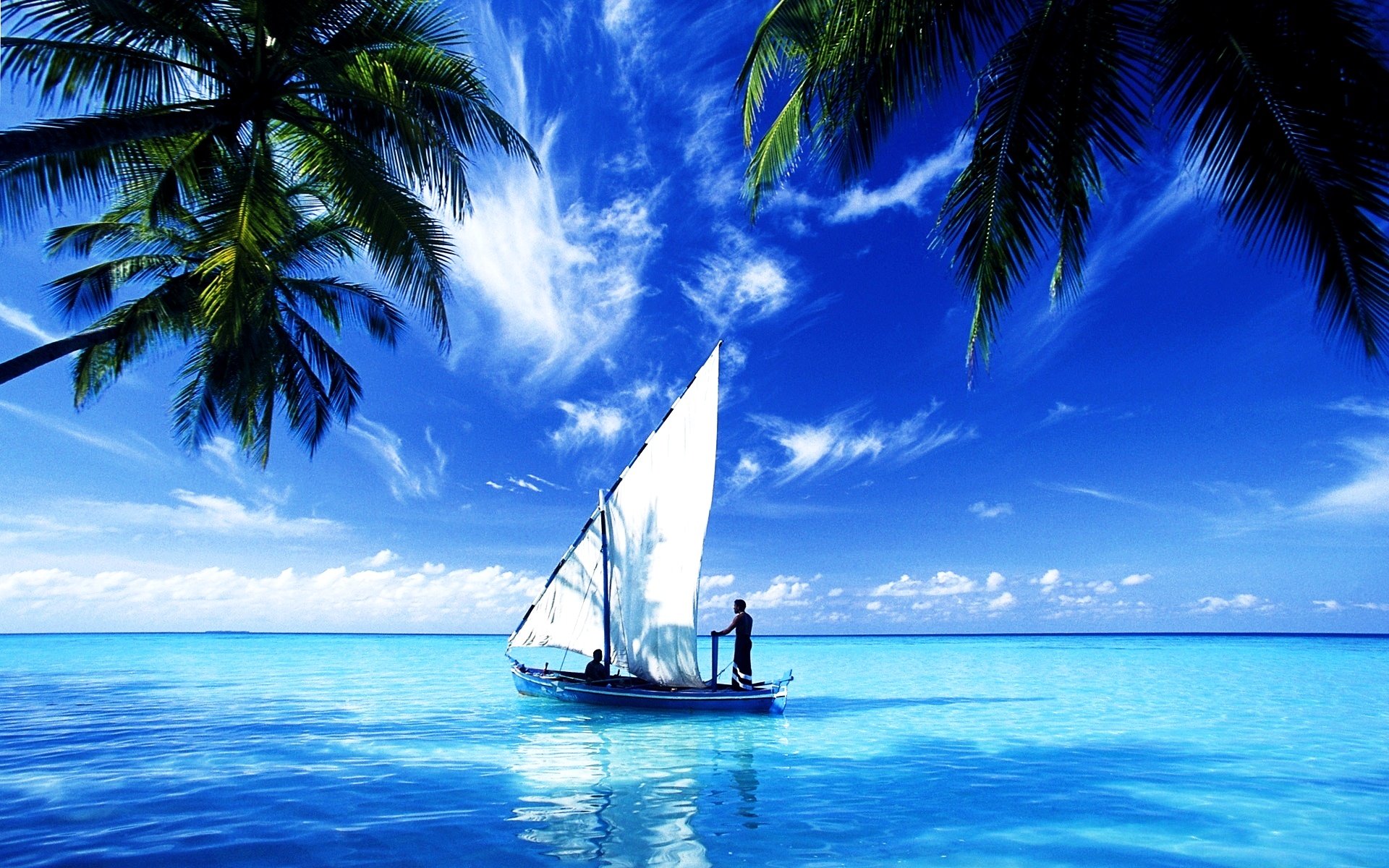 Boat Ocean Wallpapers HD 1920x1200