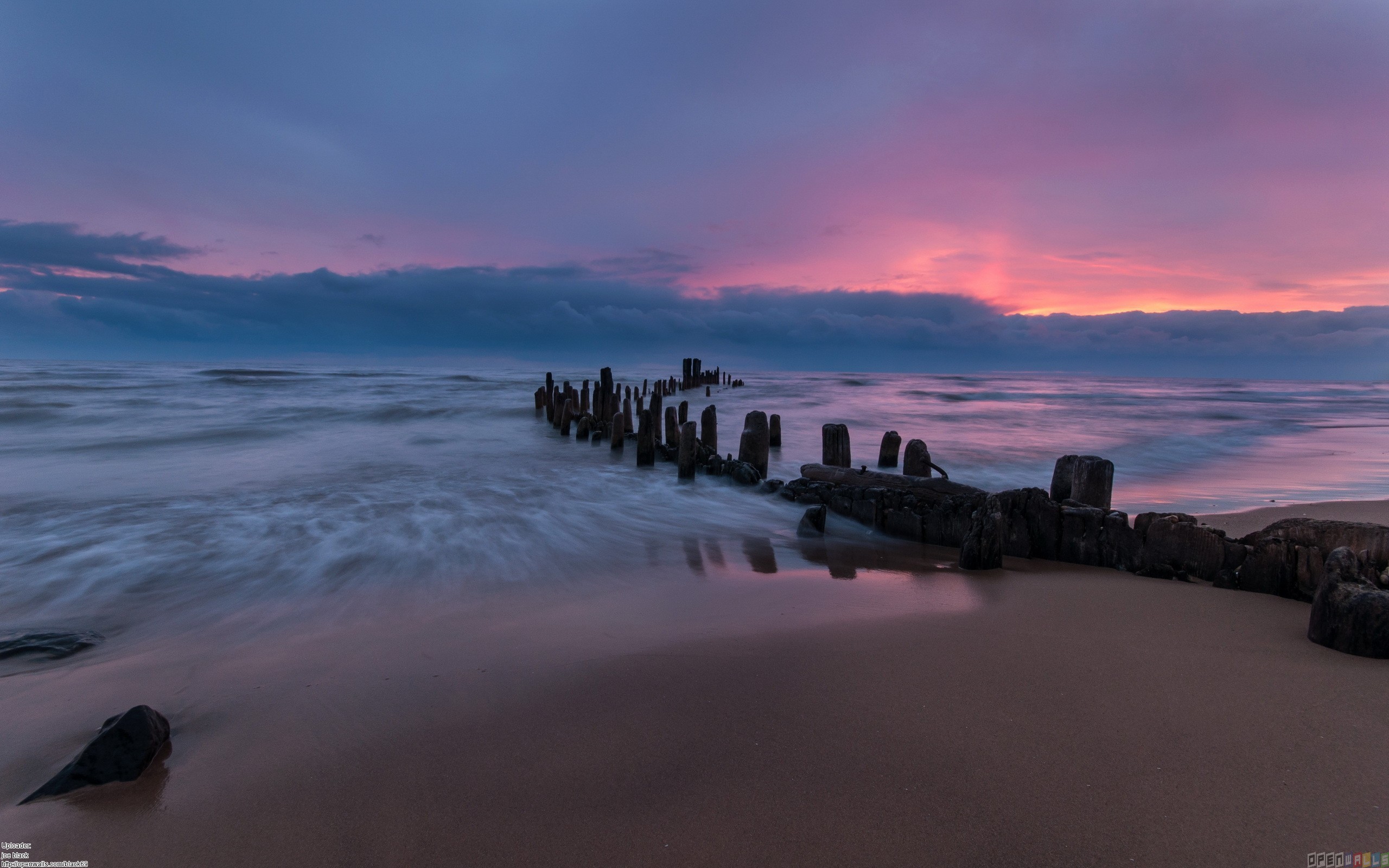 Beach at night wallpaper 34612   Open Walls 2560x1600