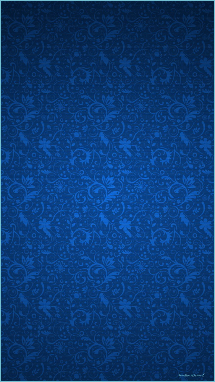 Blue Floral Ornament Pattern iPhone 12 Wallpaper HD   Free