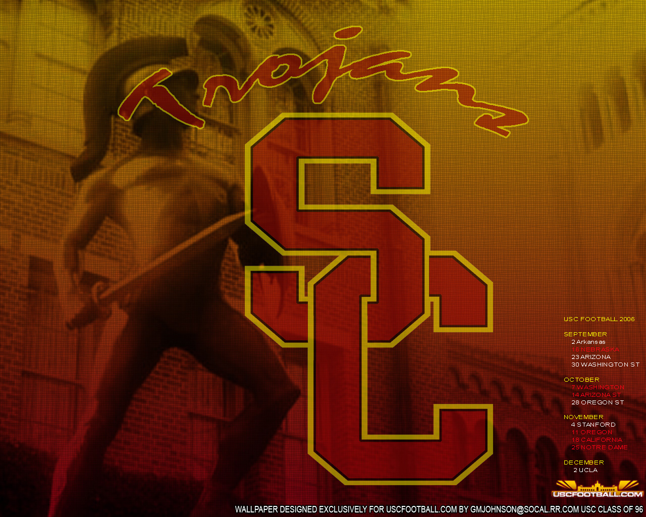 USC Wallpaper   1280x1024 schedule vertical 1280x1024