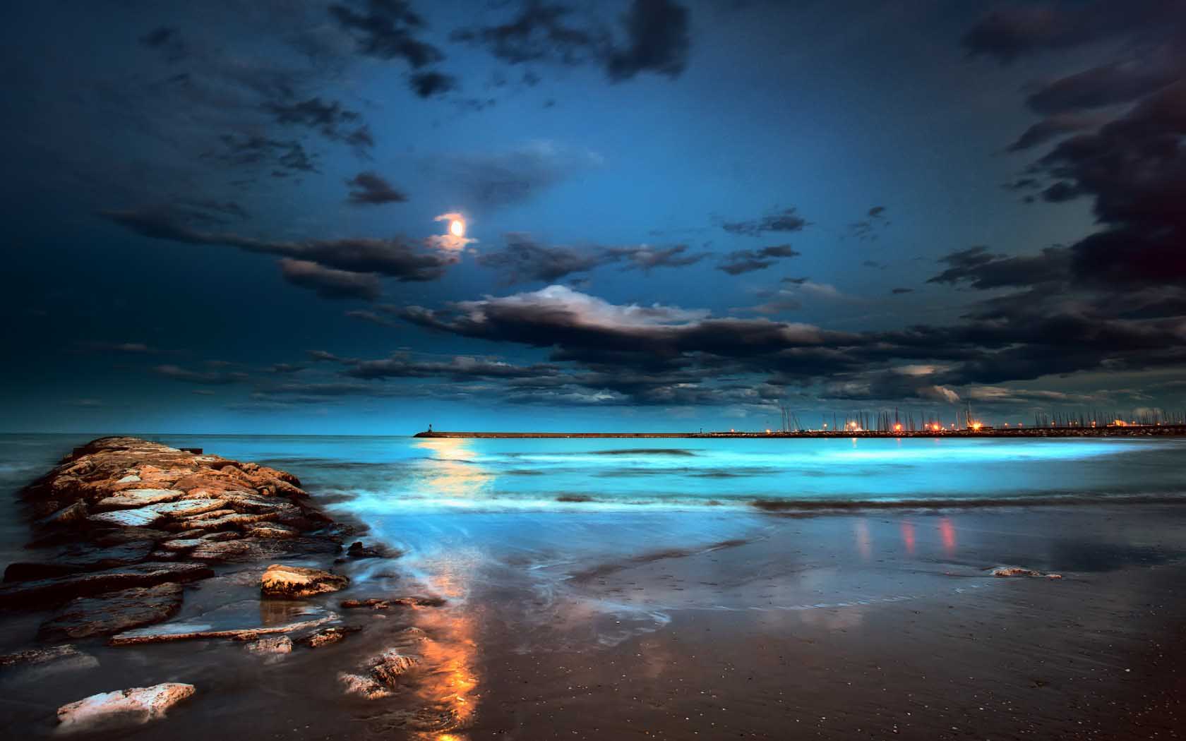 Beach Night HD Wallpapers 1680x1050