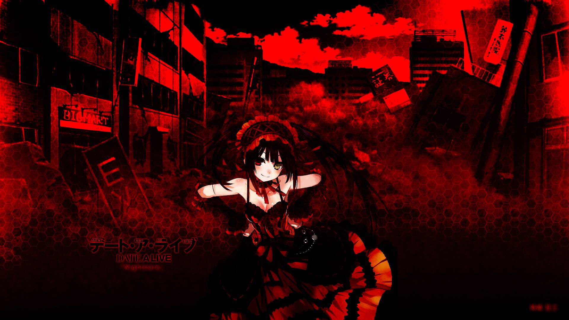 Red Black Wallpaper 1920x1080 Kurumi Black And Red Wallpaper 1920x1080