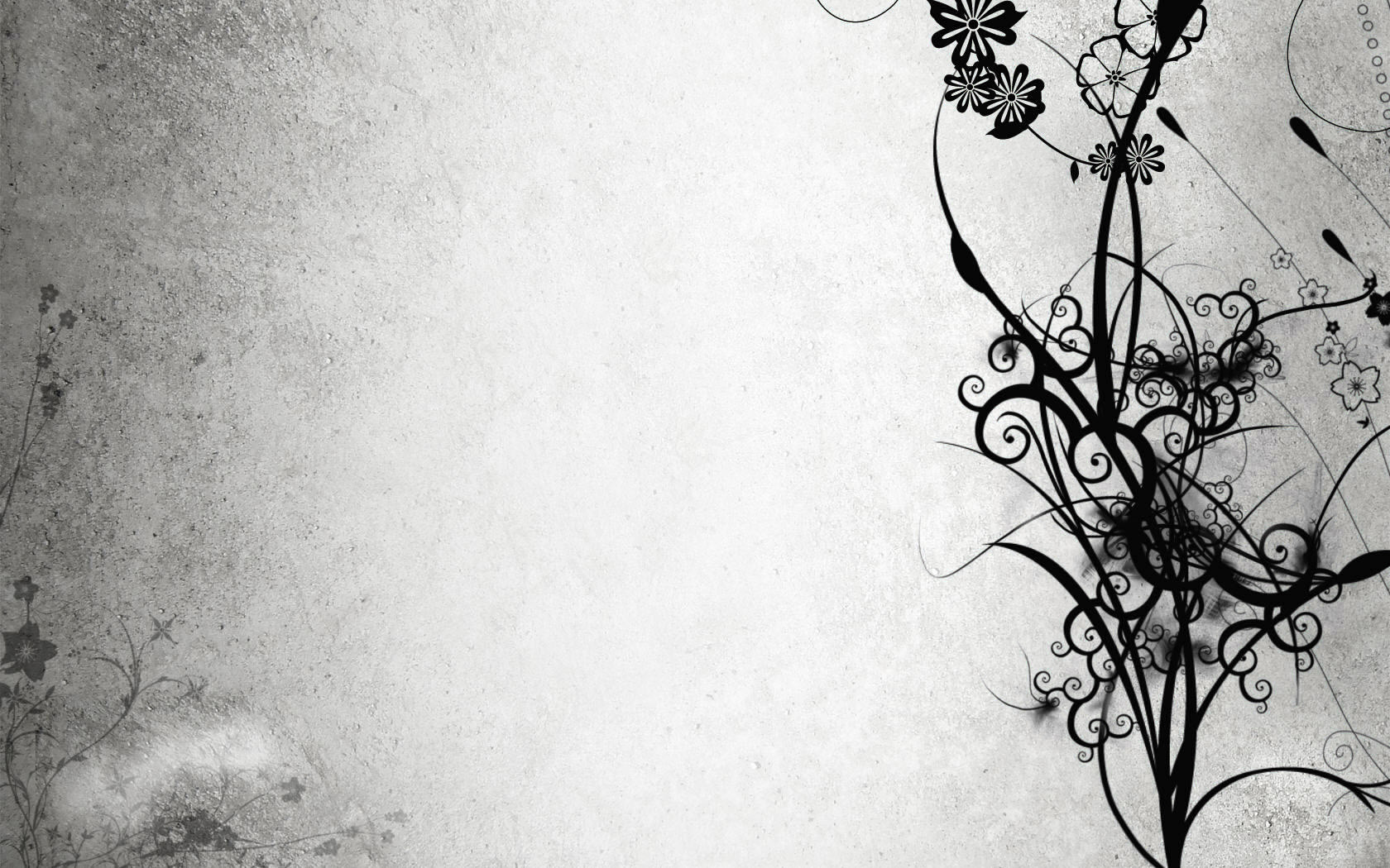 Abstract Black and White Flowers   Wallpapers   162 1680x1050