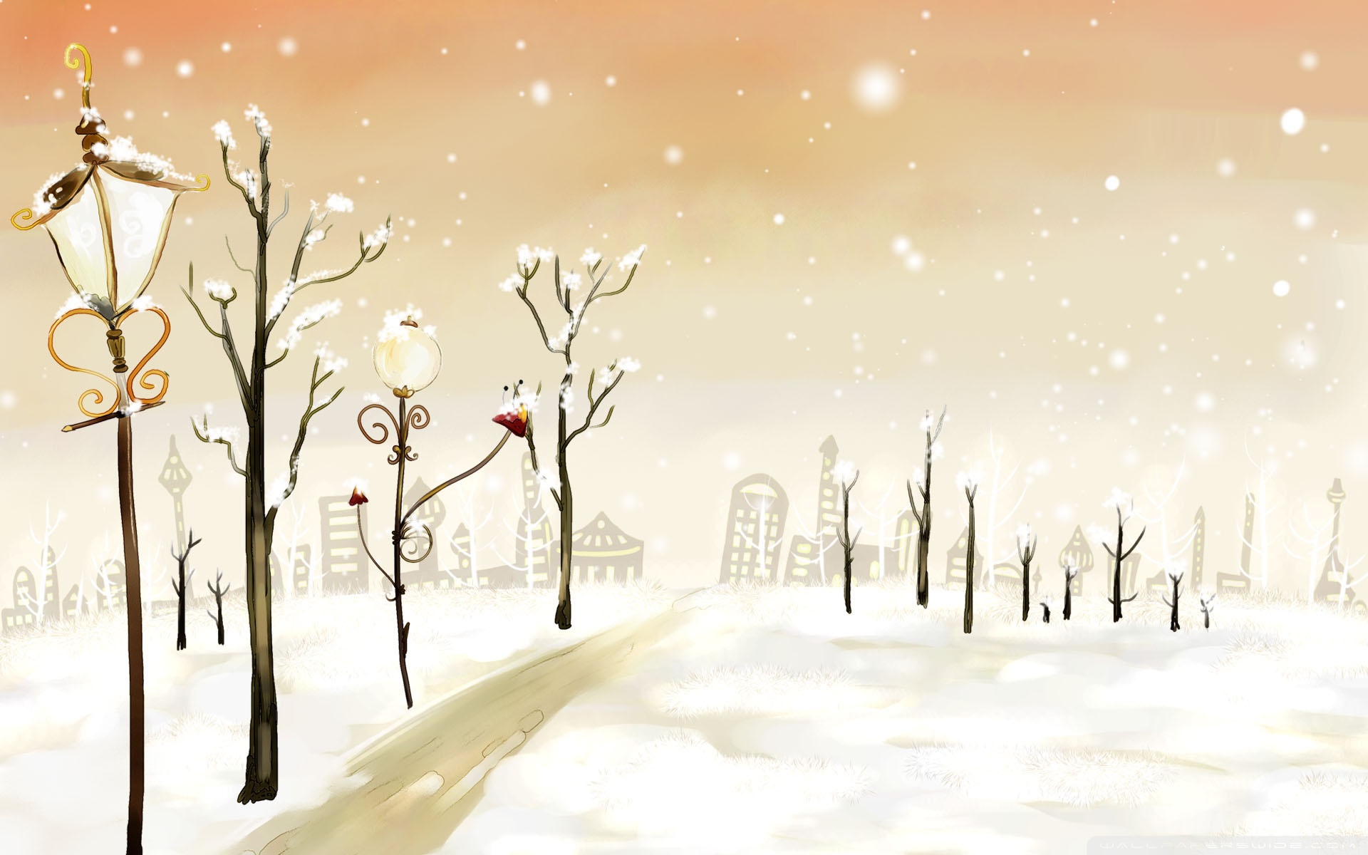 Cute Winter Desktop Background HD 1920x1200 deskbgcom 1920x1200