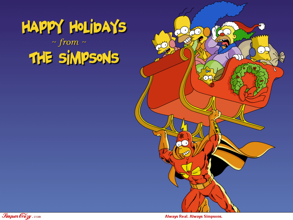 Simpsons Christmas wallpapers Simpsons Crazy 1024x768