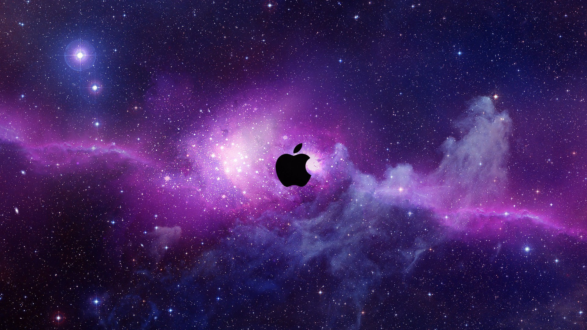 Outer Space Wallpaper 1920x1080 Outer Space Stars Apple Inc Logos 1920x1080