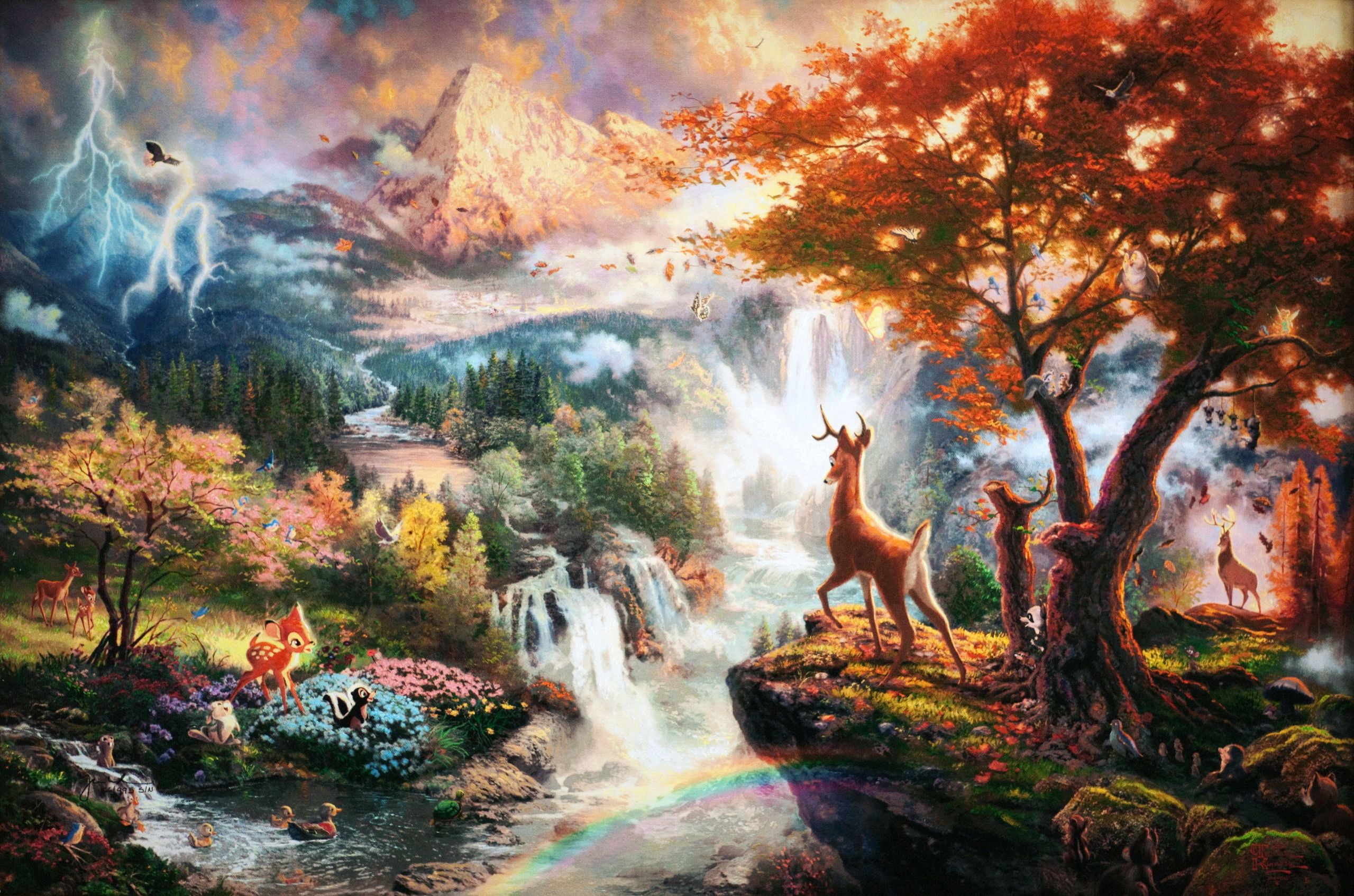  Thomas Kinkades Disney Paintings   Bambi wallpaper photos 28821938 2560x1694