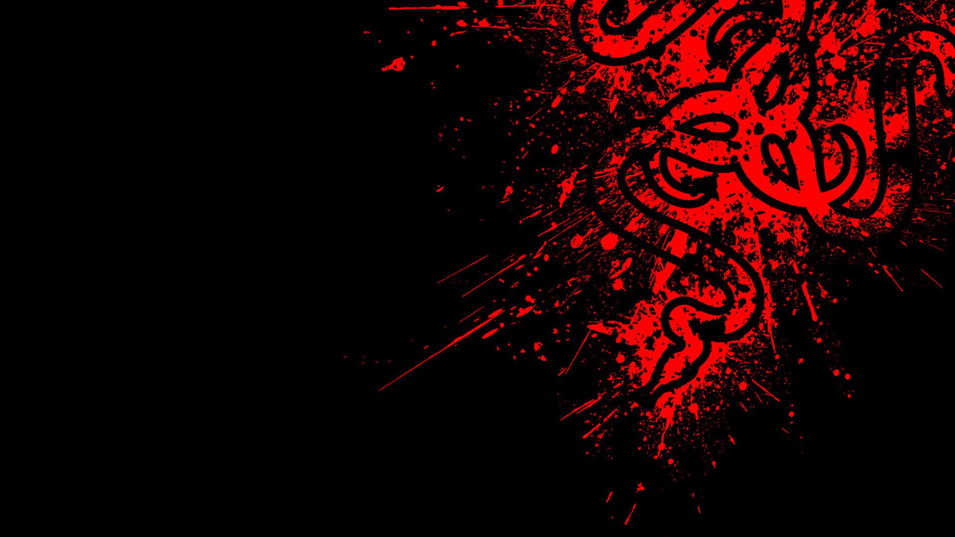 red razer logo black background hd 1920x1080 1080p wallpaper 1920x1080