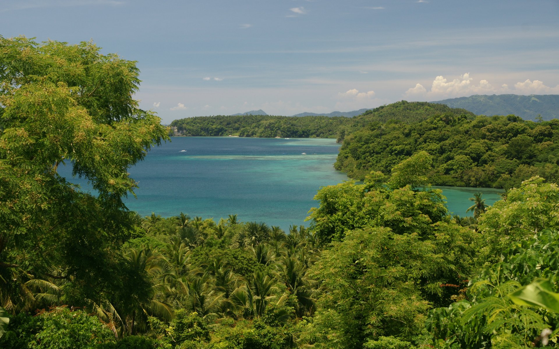 magic ocean view widescreen wallpaper puerto galera mindoro island 1920x1200