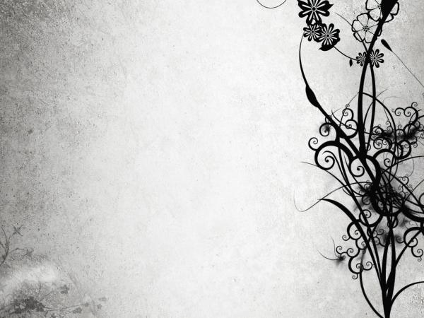 Abstract Black and White Flowers   Wallpaper 162 600x450