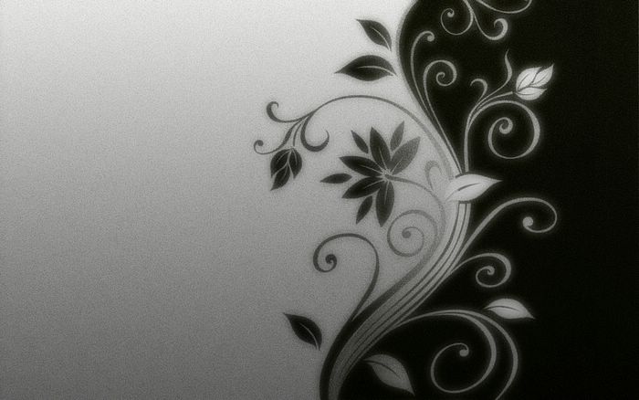  Graphic Design by Mucu   Black and White Abstract Flowers Wallpaper 8 700x438