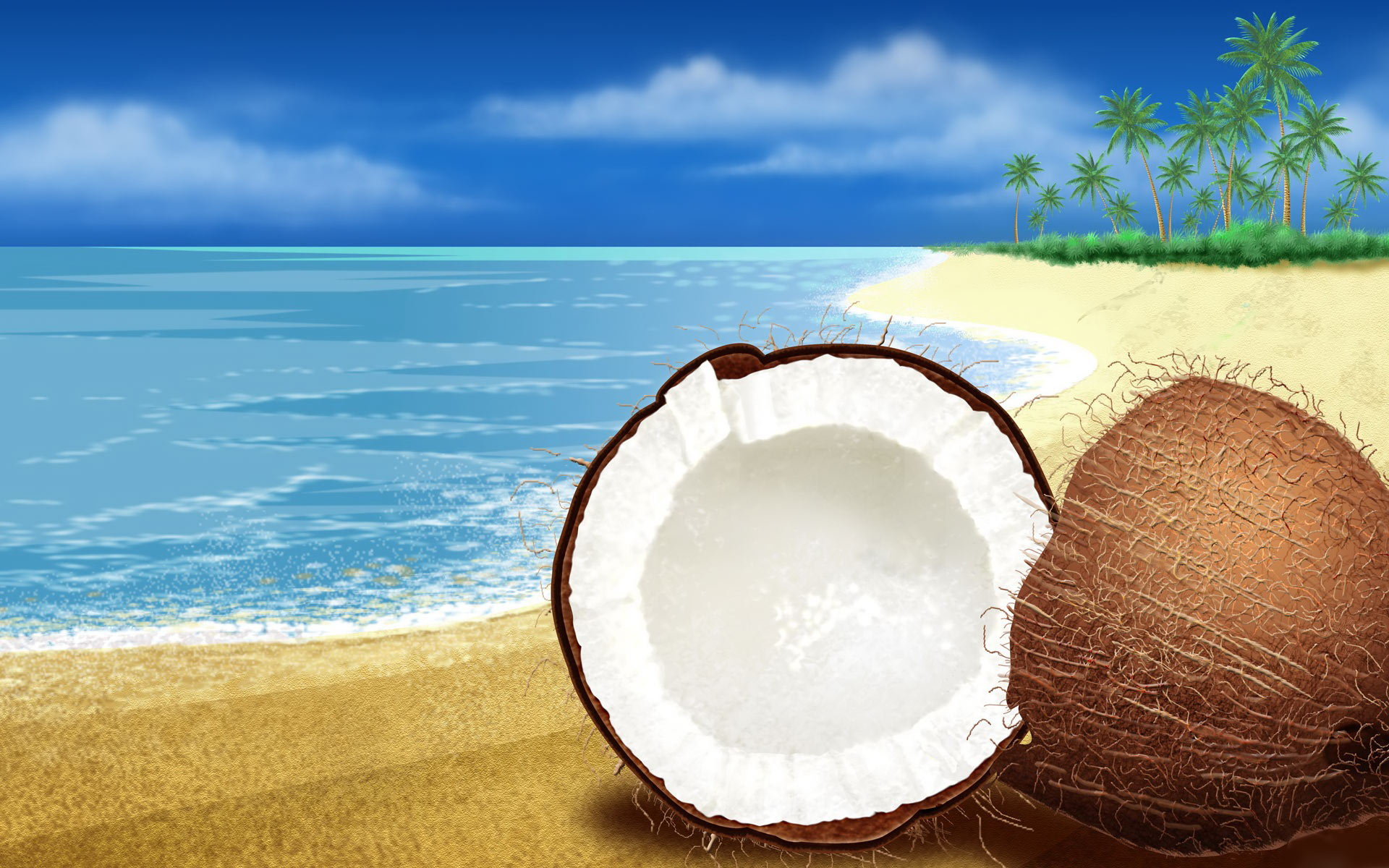 Coconut Beach free windows 7 backgrounds Desktop Wallpaperjpg 1920x1200