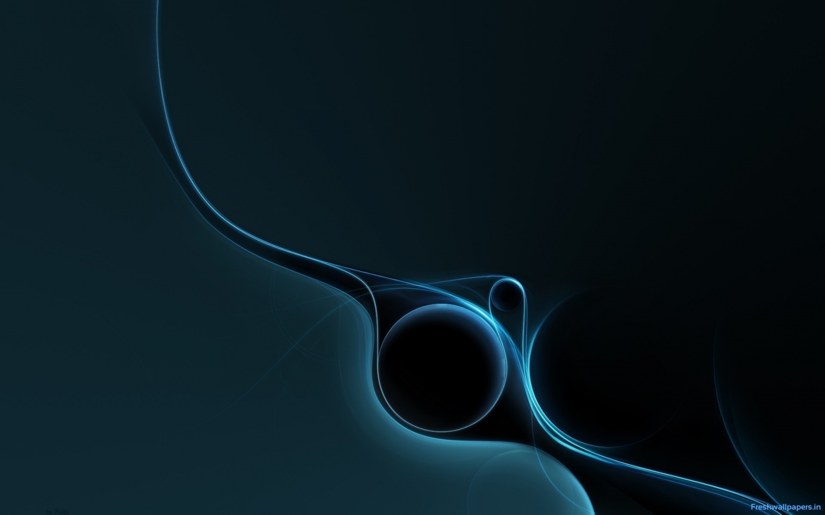 Dark Blue Abstract Curves wallpapers 1680x1050