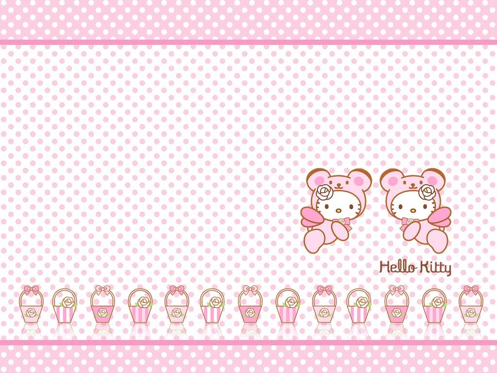 Download Hello Kitty Bow Cute Dress Pink Wallpaper 1024x768