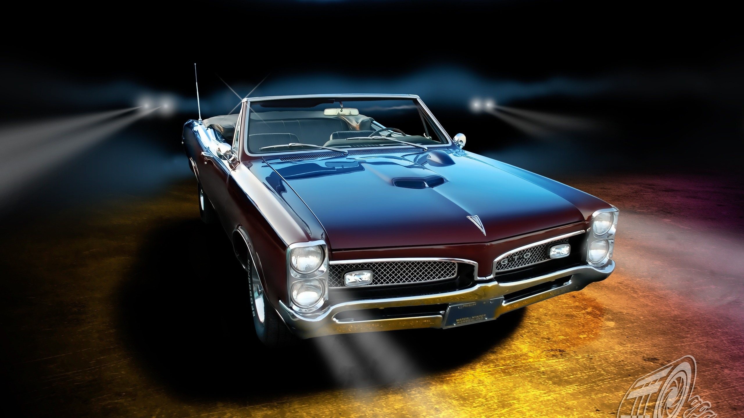 Pontiac GTO classic muscle cars wallpaper 2560x1440 2560x1440