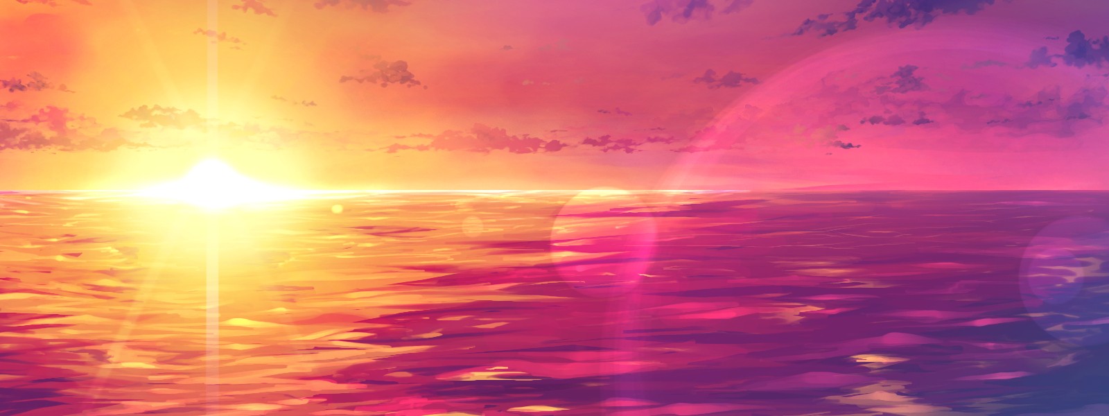 Pink Sunset Backgrounds   HD Wallpapers 1600x600