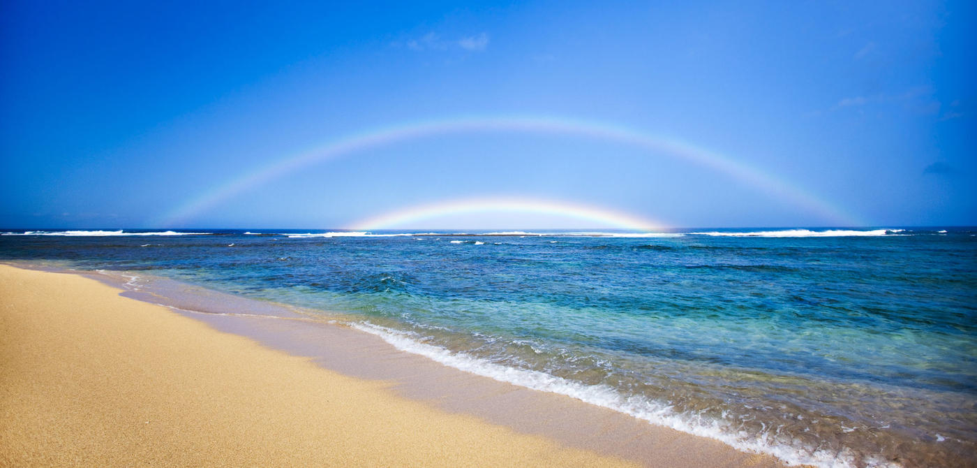 Rainbow Kauai Beach HD Wallpaper Nature Wallpapers 1400x670