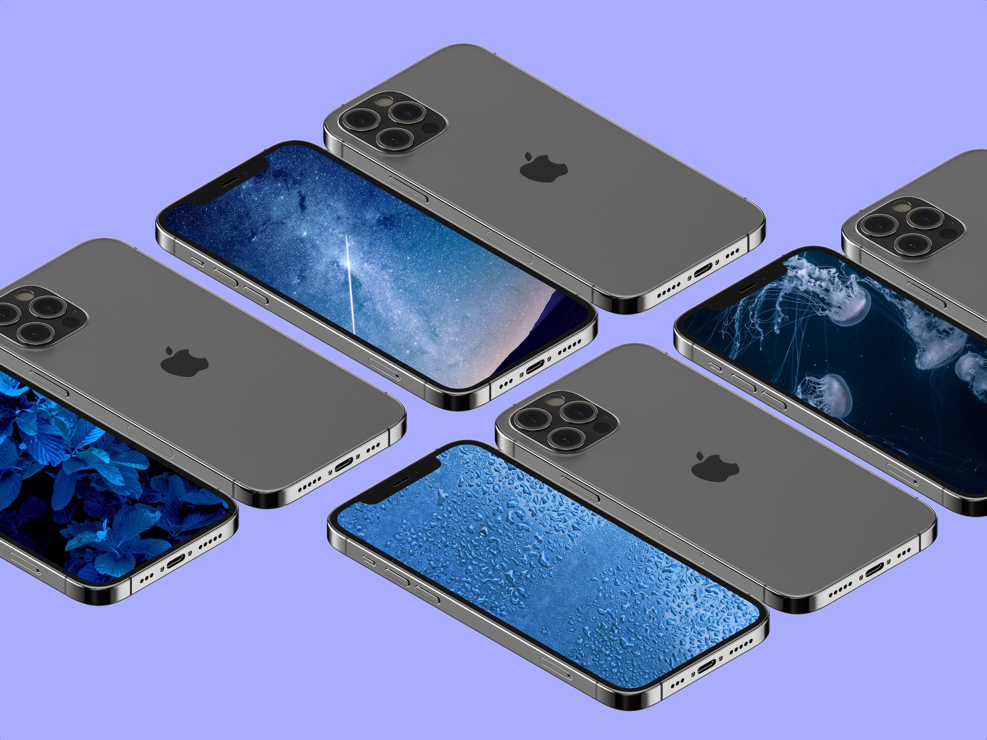Download these blue wallpapers for iPhone iPad and Mac