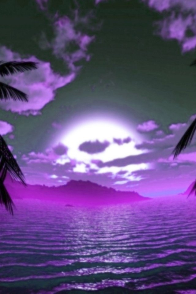 Purple Sunset download wallpaper for iPhone 640x960