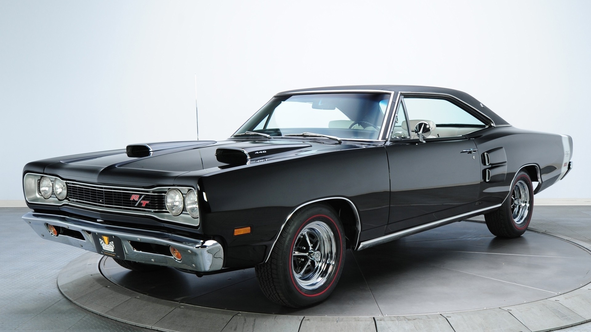 Cars Dodge Coronet rt Black Classic Muscle Car Wallpaper   MixHD 1920x1080