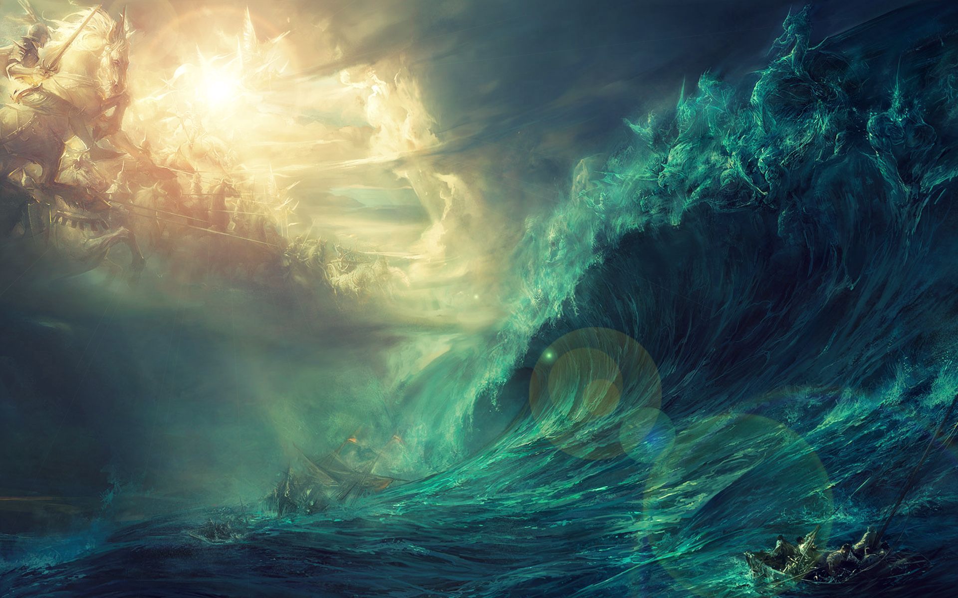 War at the stormy sea Wallpaper 1472 1920x1200