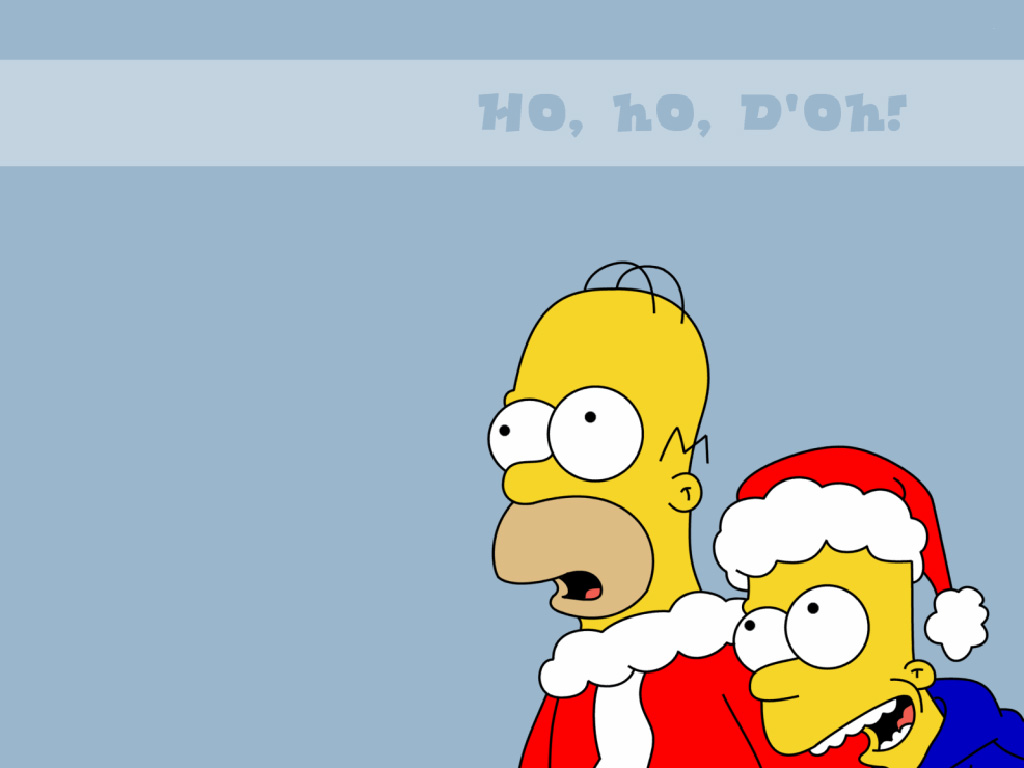 My Wallpapers   Cartoons Wallpaper Simpsons   Christmas 1024x768