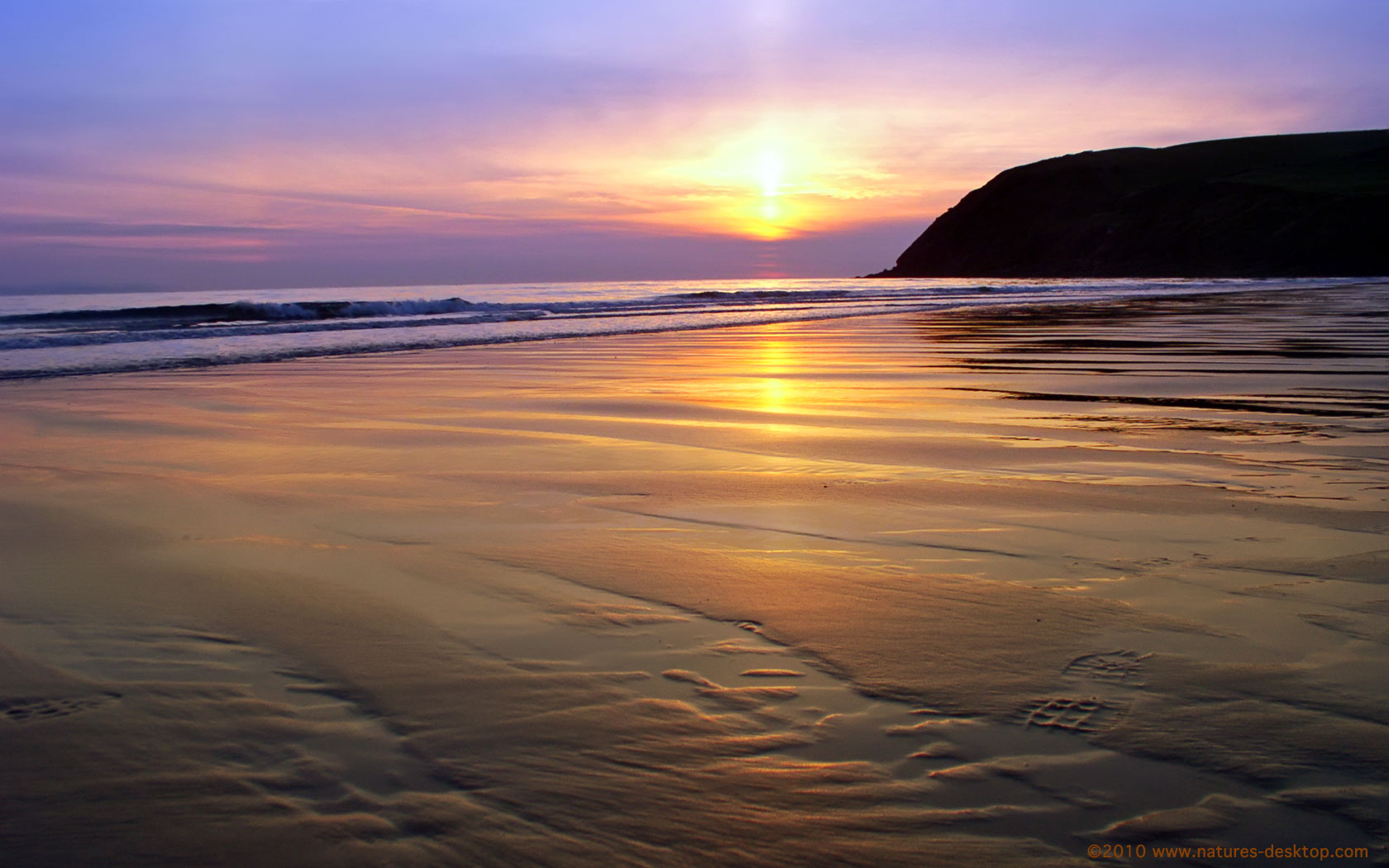 Beach Sunset Backgrounds For Desktop Wallpaper Best Hd 1680x1050