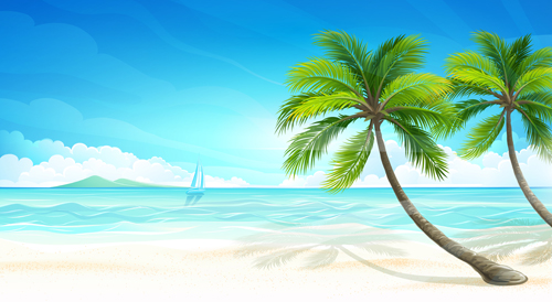  EPS file Tropical islands holiday background design vector 04 500x274