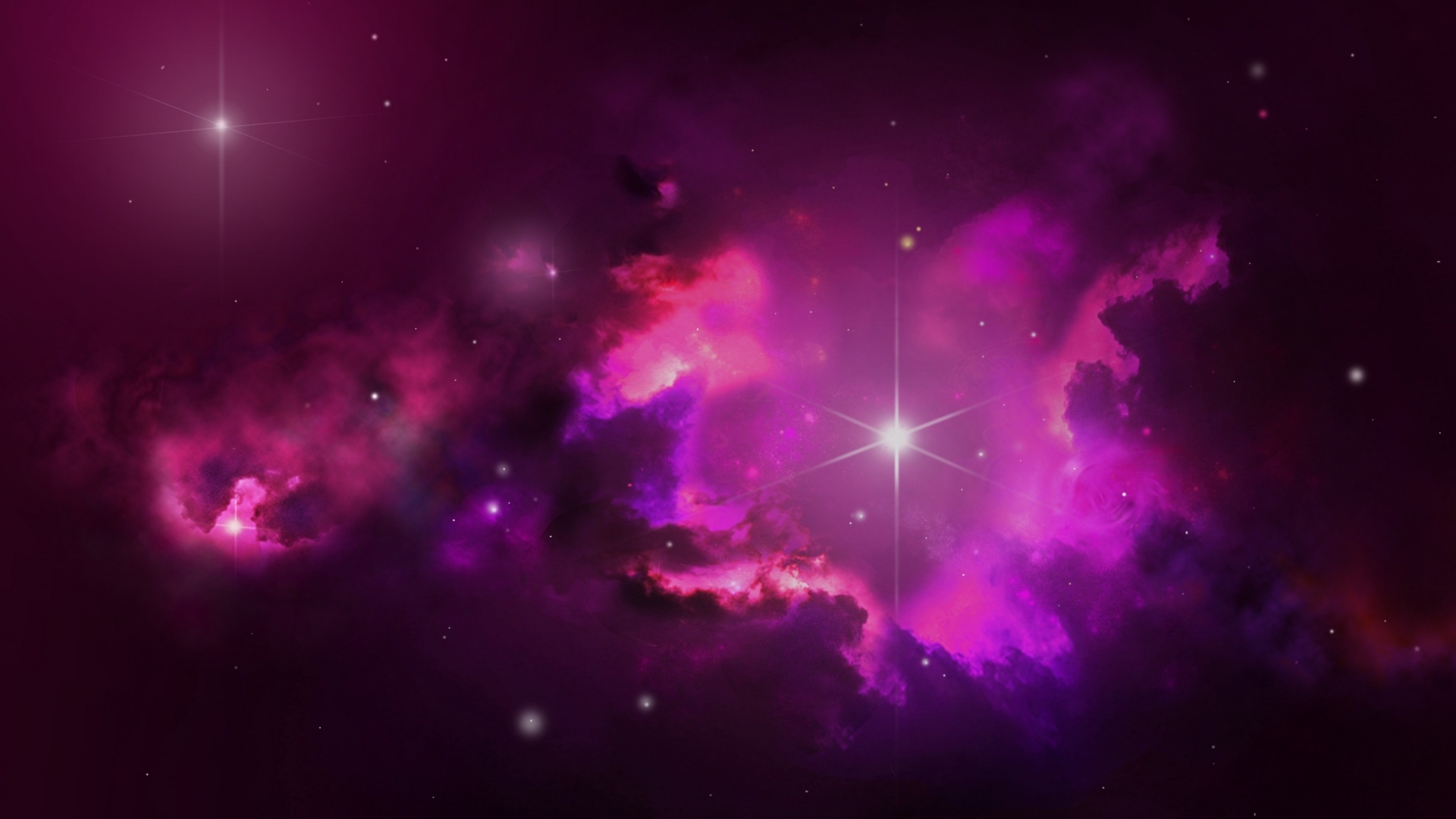 1920x1080 Pink Outer Space Stars desktop PC and Mac wallpaper 1920x1080