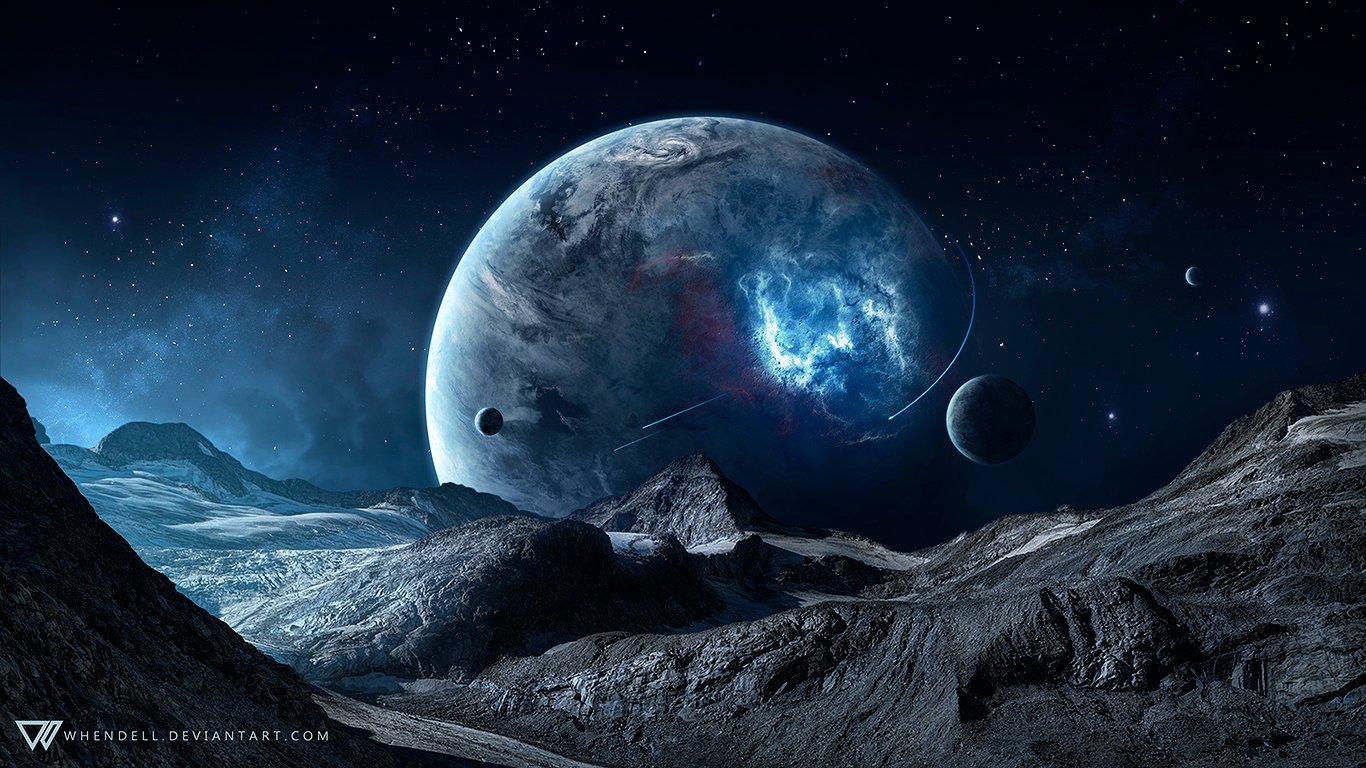 Blue Space by Whendell 1366x768